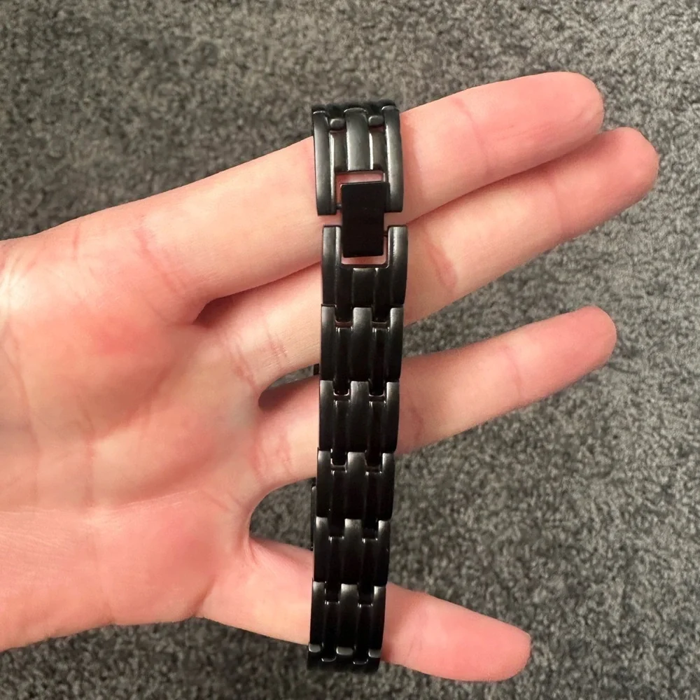 Men's Citizens Solid Black Stainless Steel Bracelet